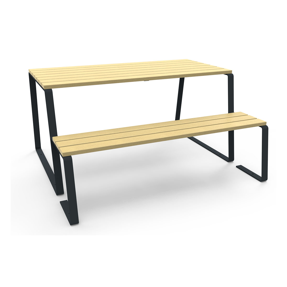 Ensemble pique-nique Feel 1 banc et 1 place fauteuil roulant – Image 4